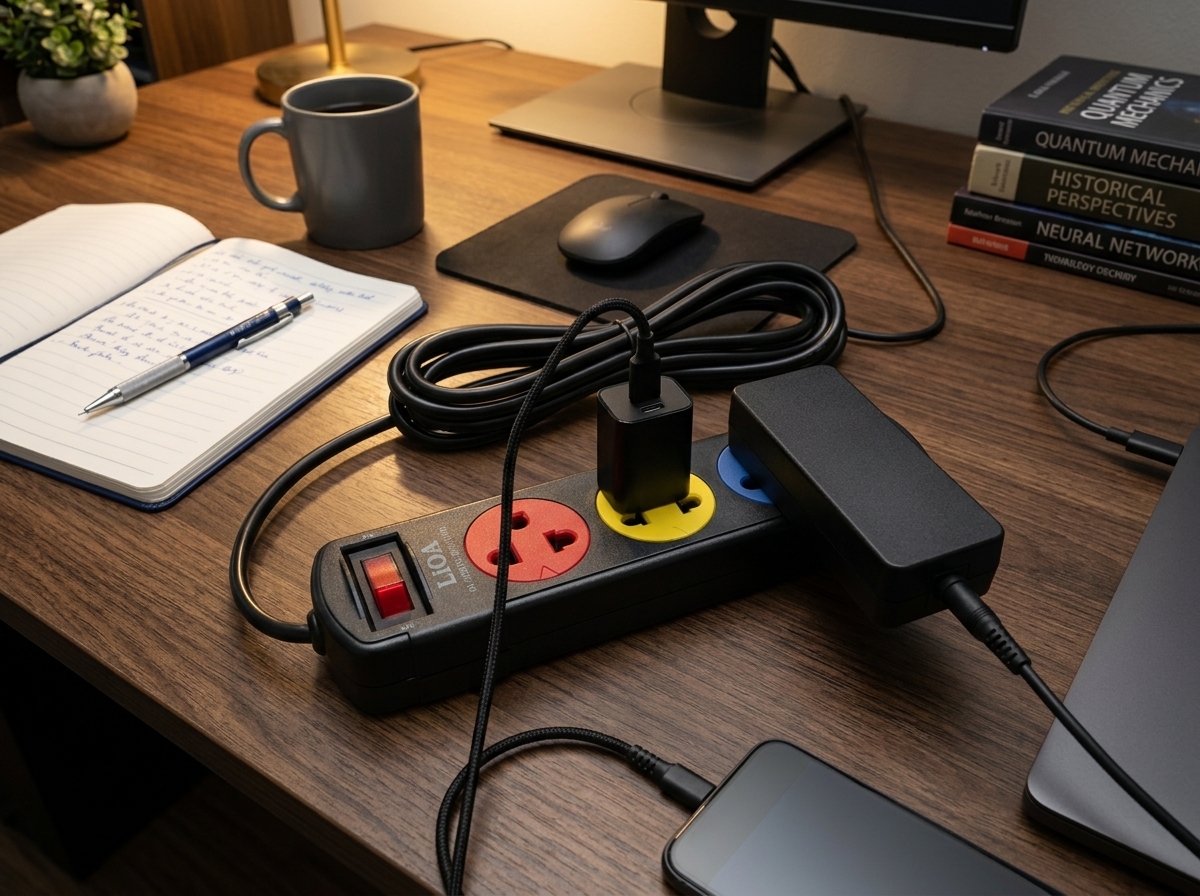 Ổ Cắm LiOA 3SND5.2.10 - 3 Lỗi Cắm Dây Dài 5m